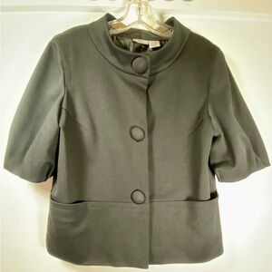Worthington Womens Medium Black 3/4 Sleeve Blazer